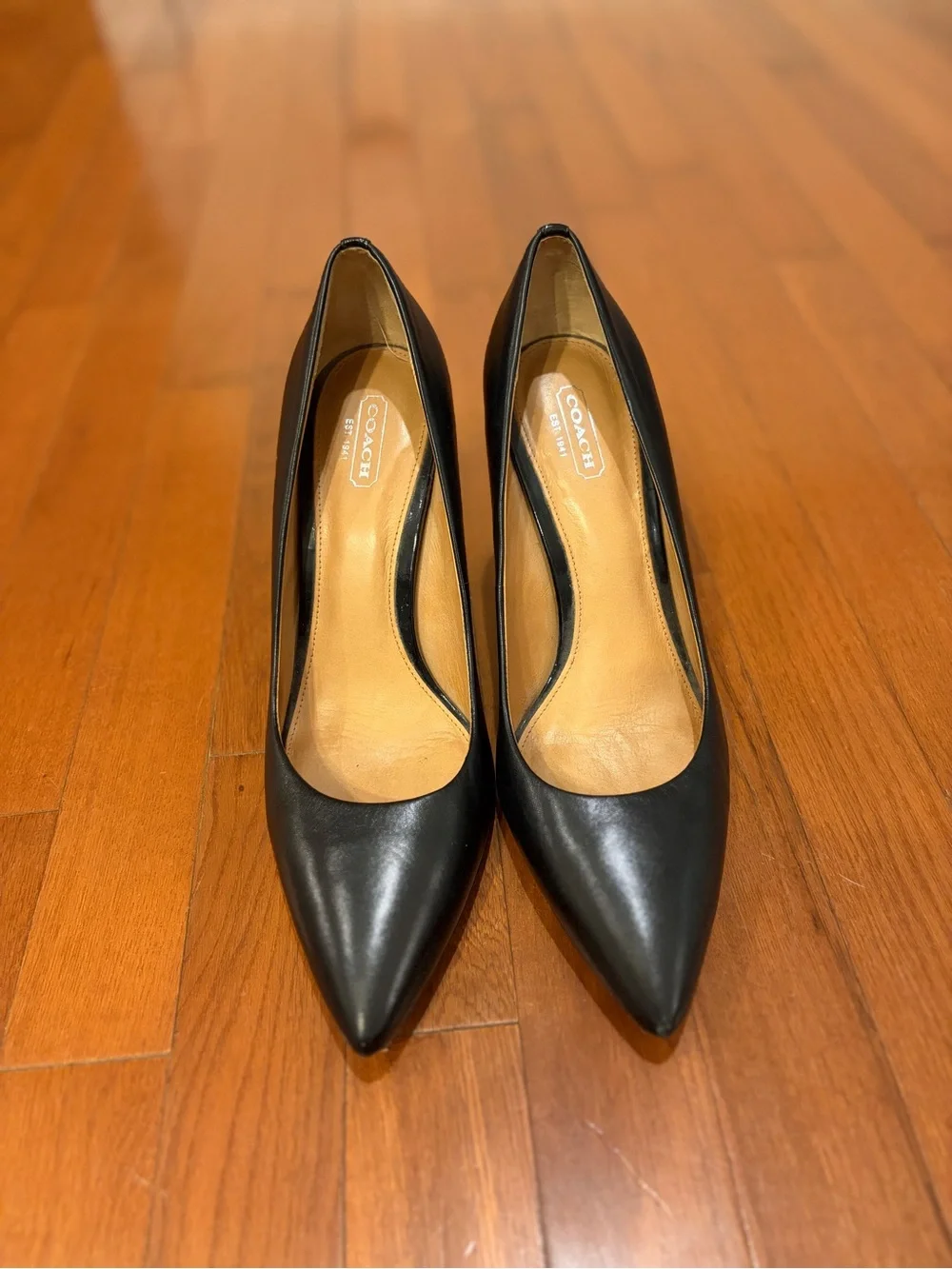 Coach | Classic Black Pointed-Toe Stiletto Pumps 4in